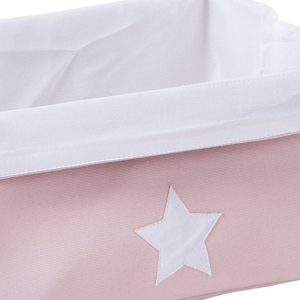 Cos depozitare panza Childhome 40x30x20 cm, Roz