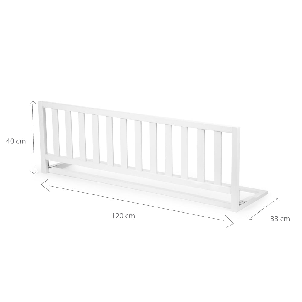 Protectie pentru pat Childhome 120 cm, Fag Alb