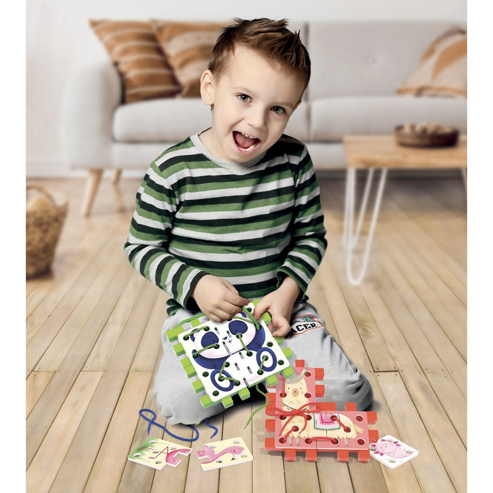 Puzzle cu sireturi Quercetti