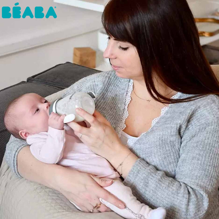 Biberon de invatare Beaba 2 in 1 din Tritan 210 ml