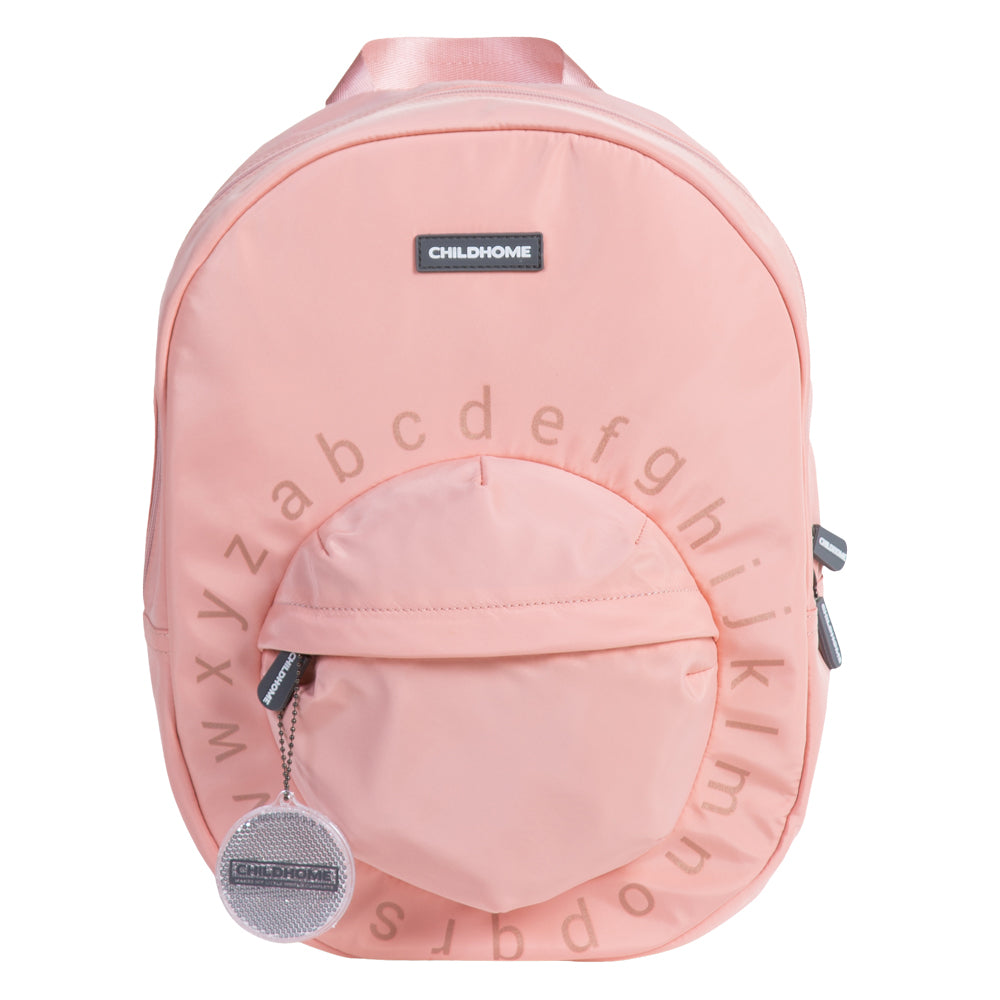 Ghiozdan Școlar Childhome ABC 29x12x38cm Roz cu Compartiment Tabletă