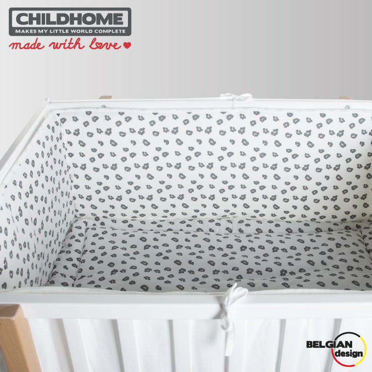 Protectie patut Childhome 35x340 cm Jerse, Leopard