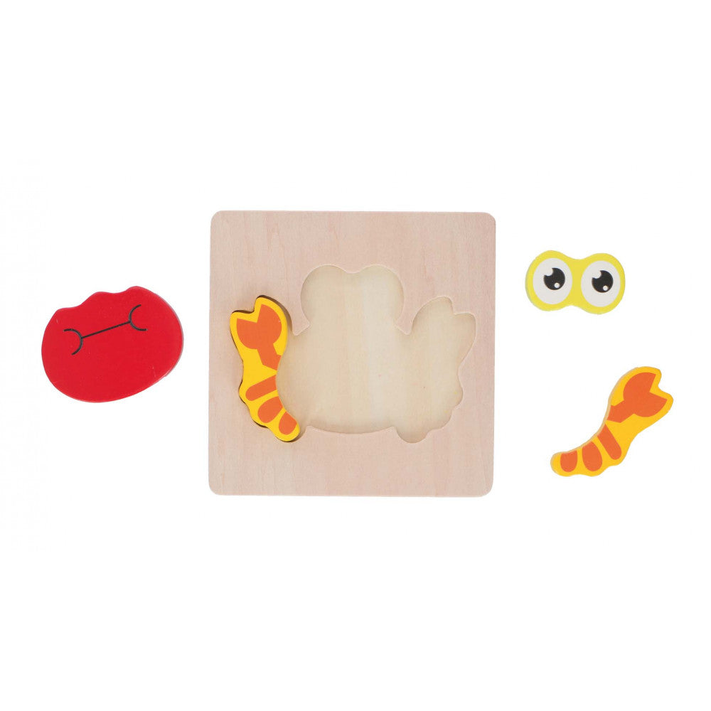 Puzzle din lemn Marionette Crab 5 piese