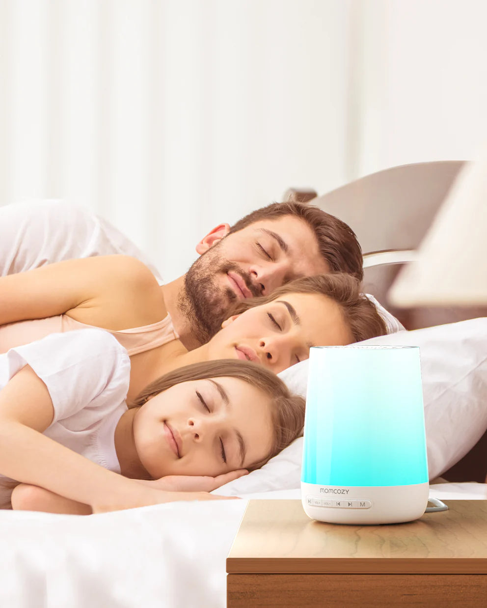 Lampa de veghe si aparat white noise Momcozy SMART 2 in 1