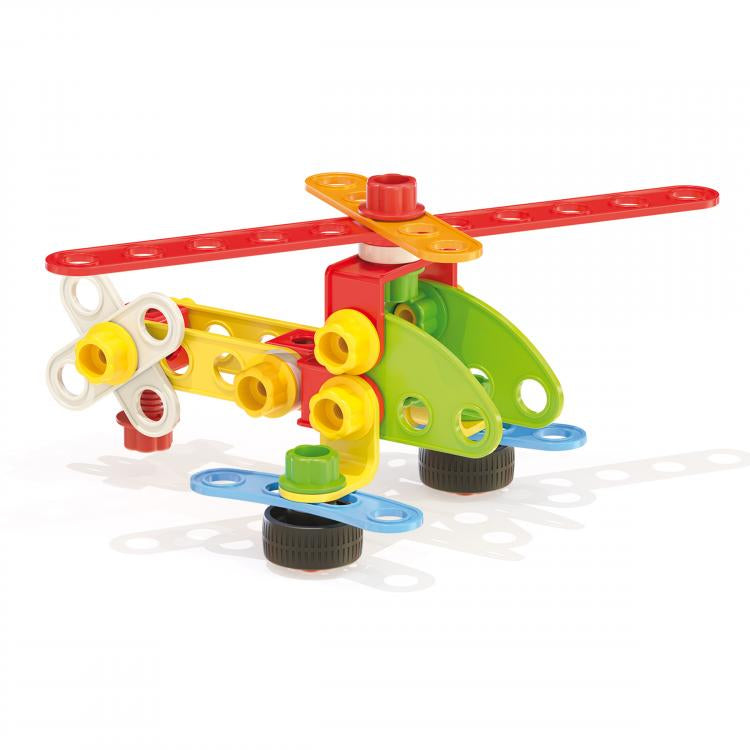 Set constructie Quercetti Tecno Jumbo – elicopter construit din piese colorate