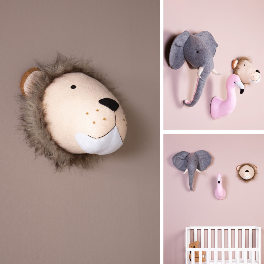 Decoratiune perete Childhome 15x28x36 cm, Leu
