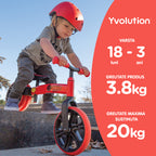 Bicicleta de echilibru Yvolution Y Velo Junior 18 luni-3 ani cu roti duble