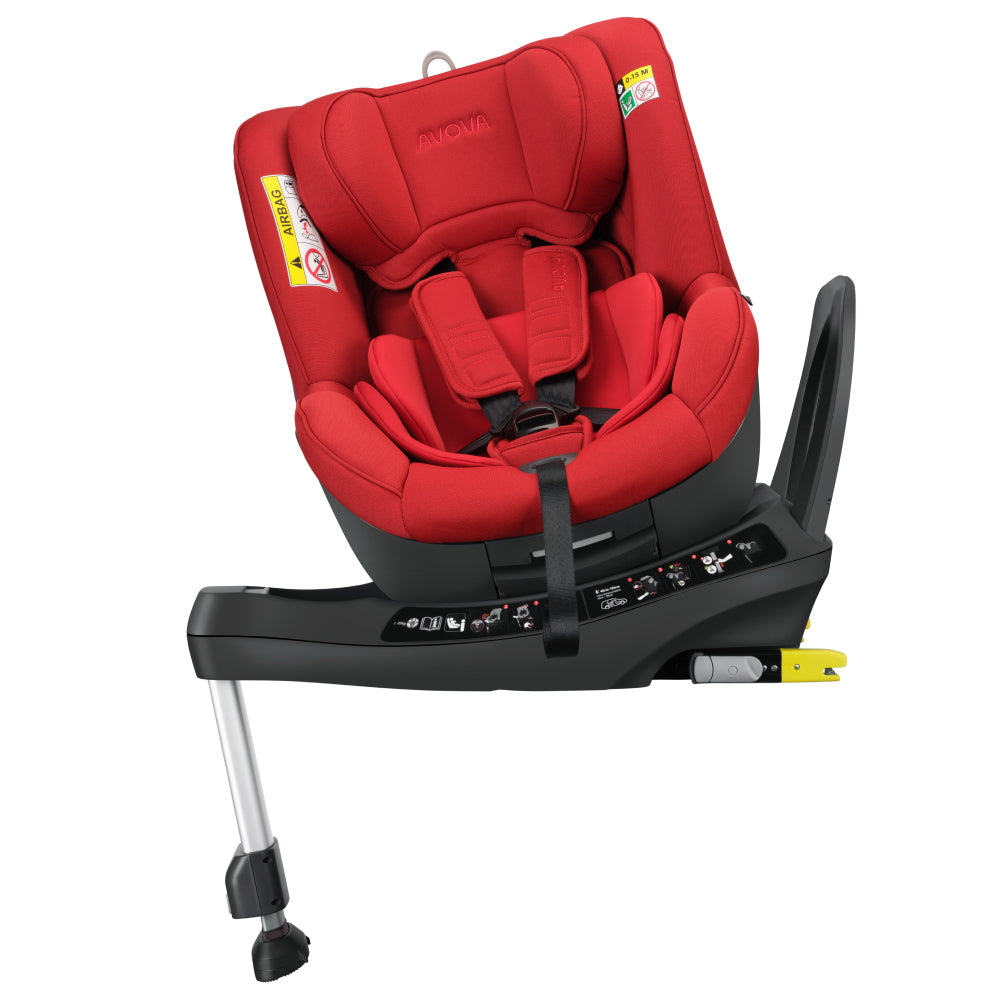 Scaun auto Avova Sperber-Fix 61 Maple Red – vedere din unghi lateral