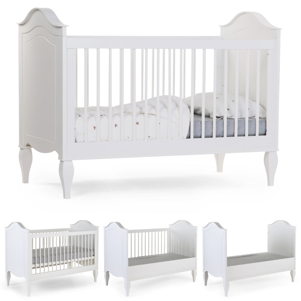 Patut Childhome Romantic White 70x140 cm, MDF Pin Alb