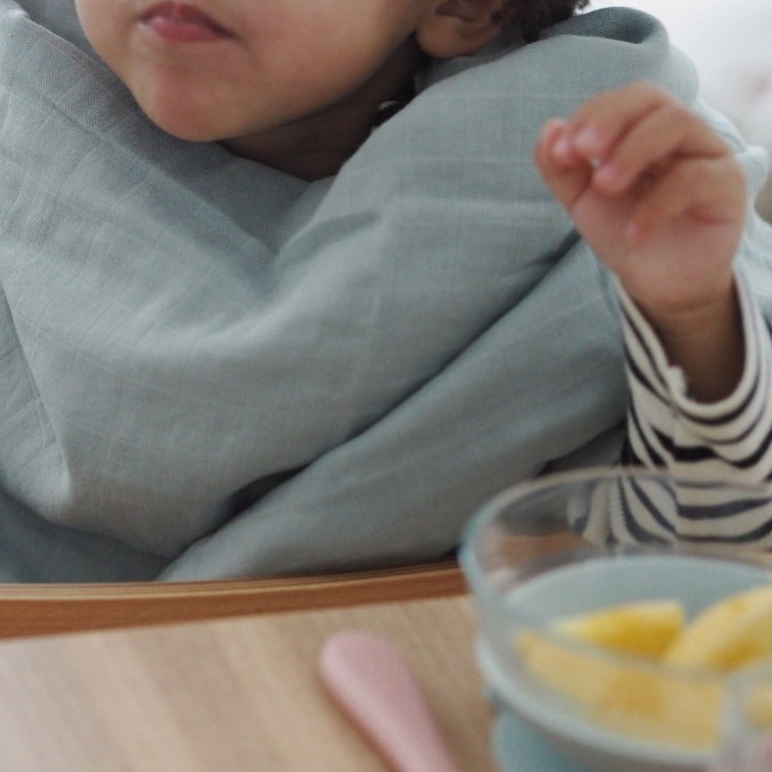 Set 2 Museline Beaba bumbac 120x120 cm Mirage Grey Jungle