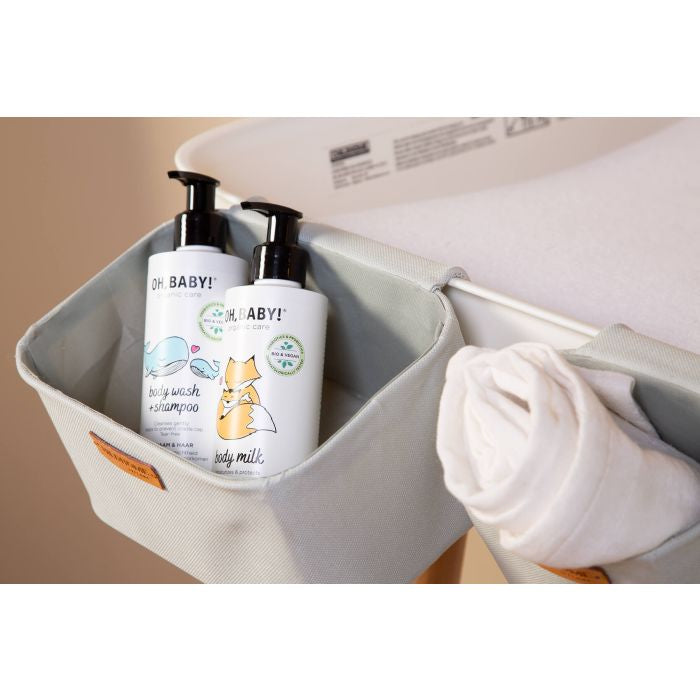 Set 3 cosuri depozitare Childhome 21x14x10 cm 14x10x10 cm Gri