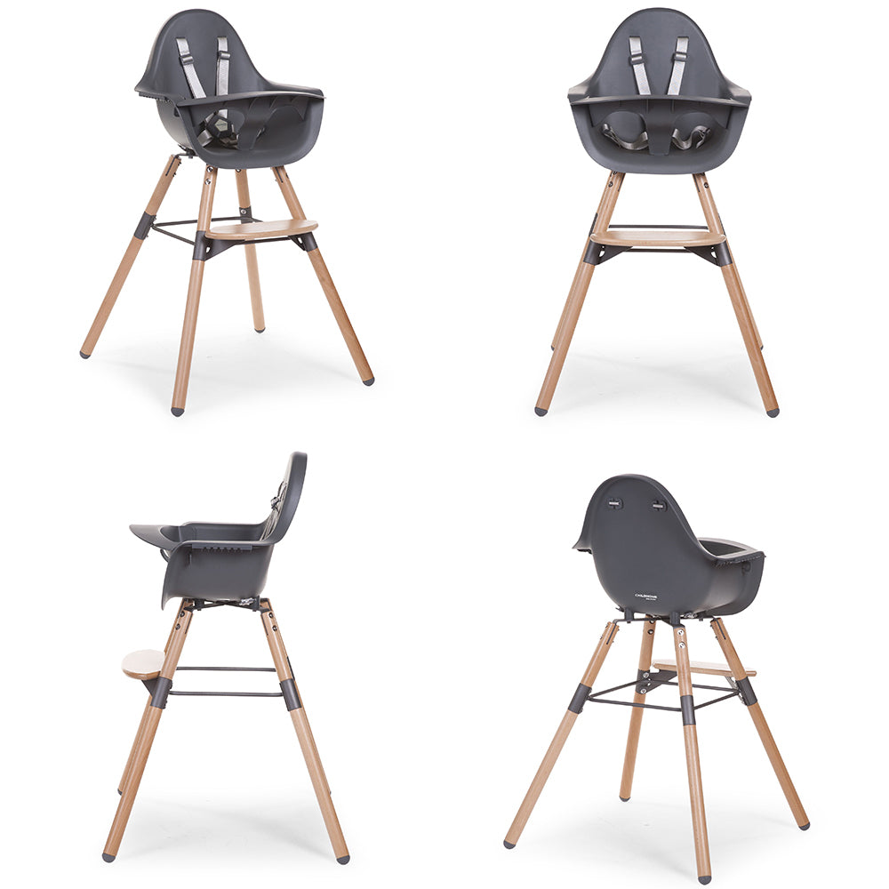 Scaun de masa reglabil in inaltime Childhome Evolu 2 Natural Antracit