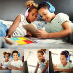 Casti audio wireless pentru copii Motorola Moto JR300 Pink 85 dB