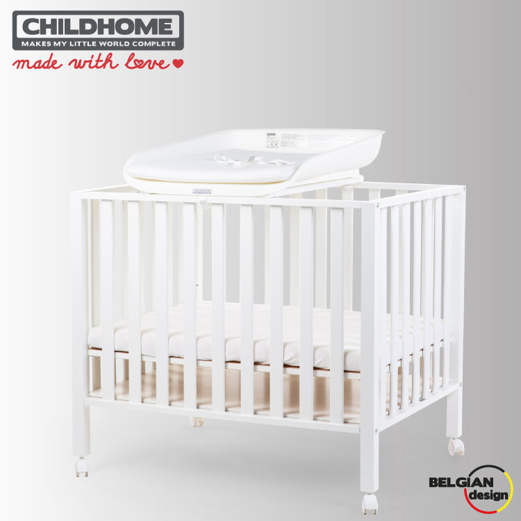 Masa de infasat pentru patut Childhome Evolux, 83x60 cm, Alb