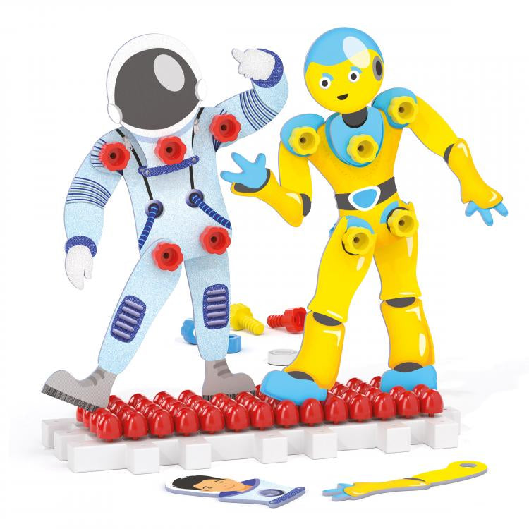 Quercetti Marionete Montessori - Joc Educativ Astronaut și Robot