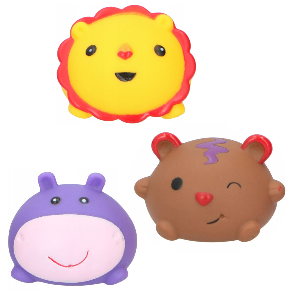 Set 3 jucarii de baie Eddy Toys, Hipopotam, Leu, Ursulet