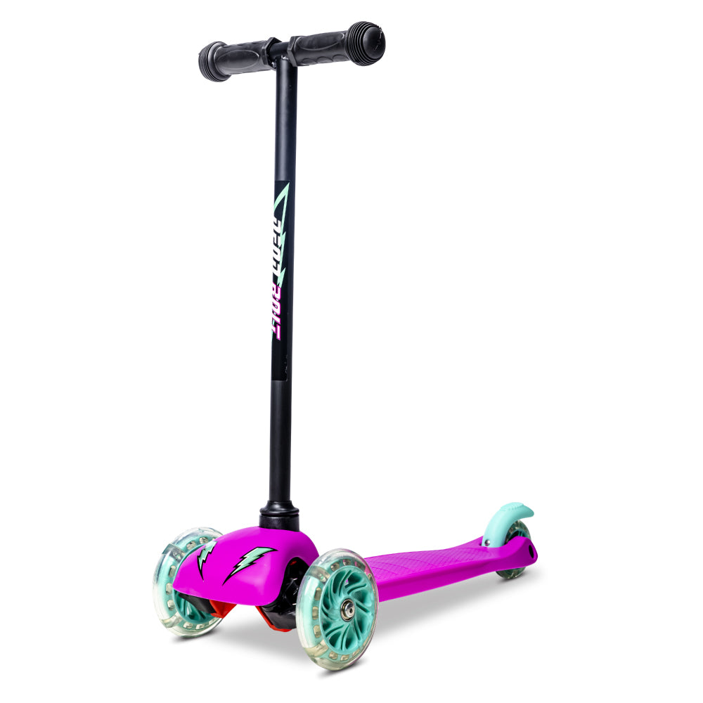 Trotineta cu 3 roti Neon Bolt cu roti LED si Lean-to-steer