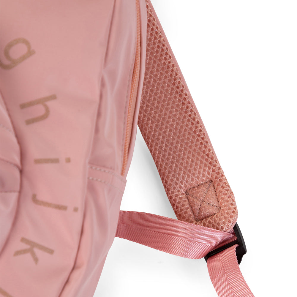 Ghiozdan Școlar Childhome ABC 29x12x38cm Roz cu Compartiment Tabletă