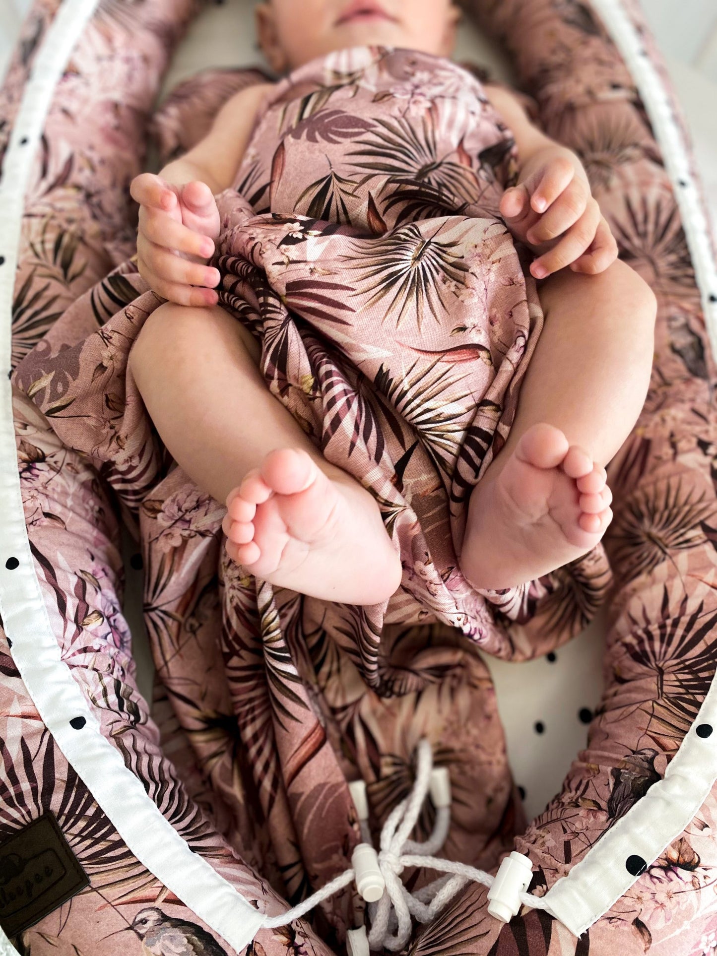 Baby Nest 2 Fete Bumbac Jungle Pink Sleepee