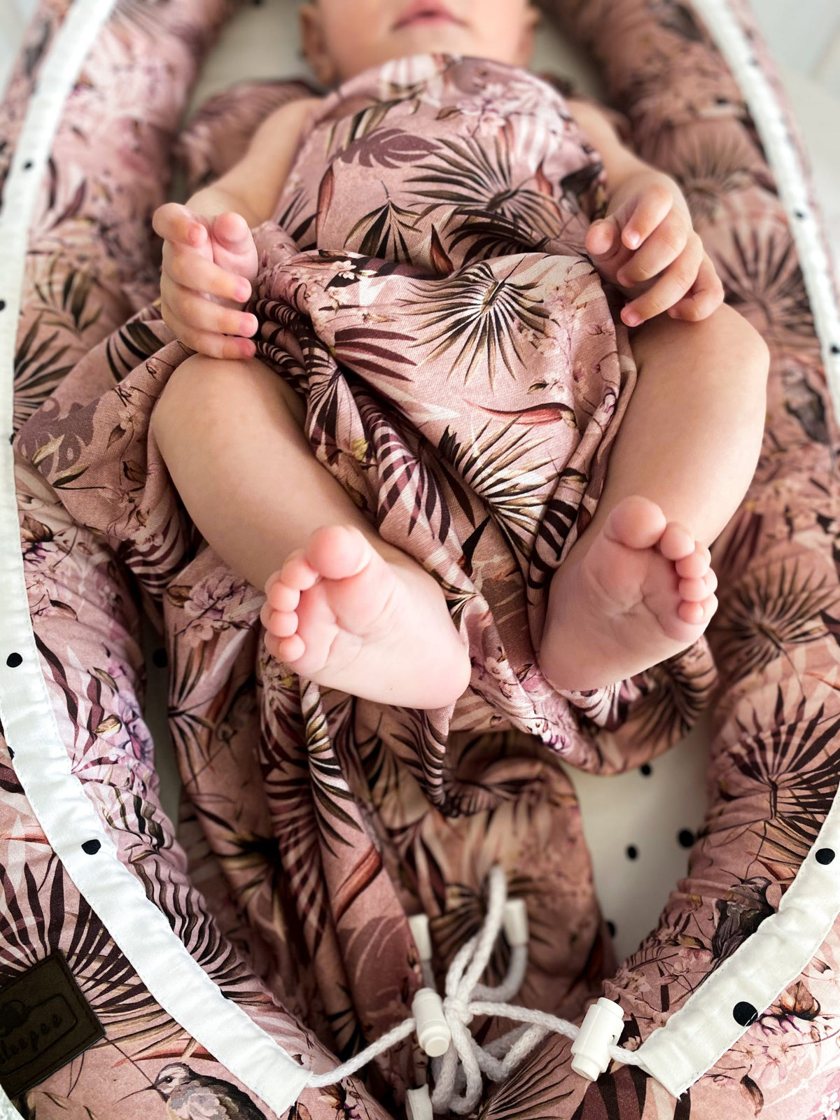 Baby Nest 2 Fete Bumbac Jungle Pink Sleepee