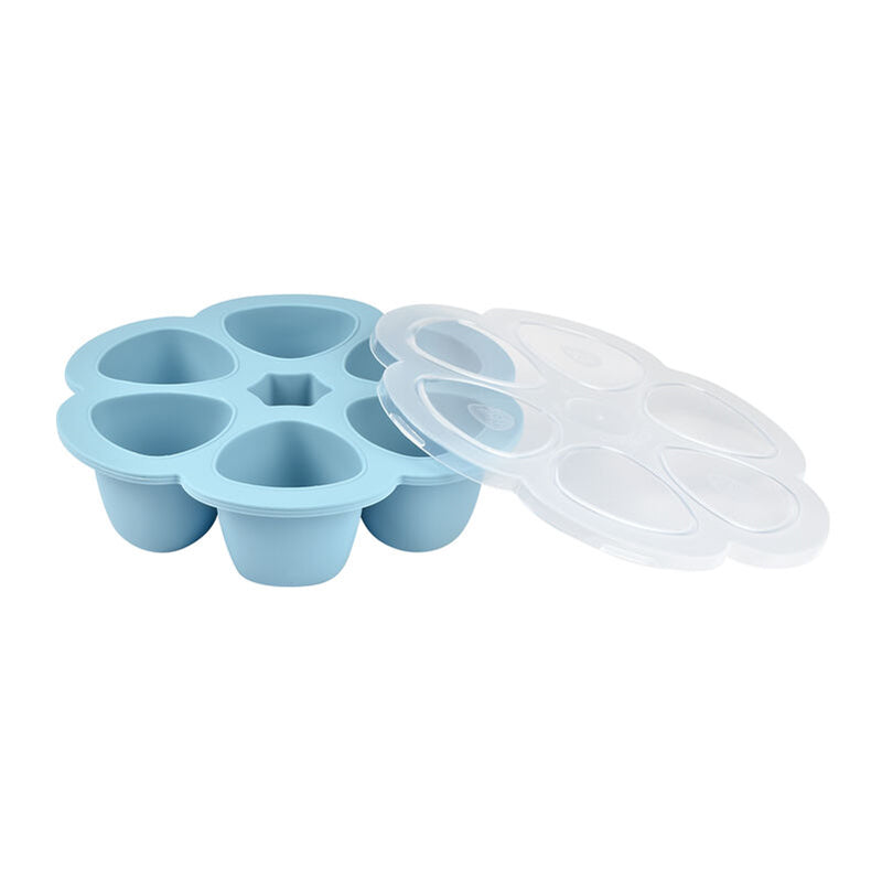 Recipient ermetic silicon multiportii 6x90 ml Beaba Windy Blue