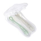 Set 2 lingurite din silicon Beaba +8 luni cu cutie de transport