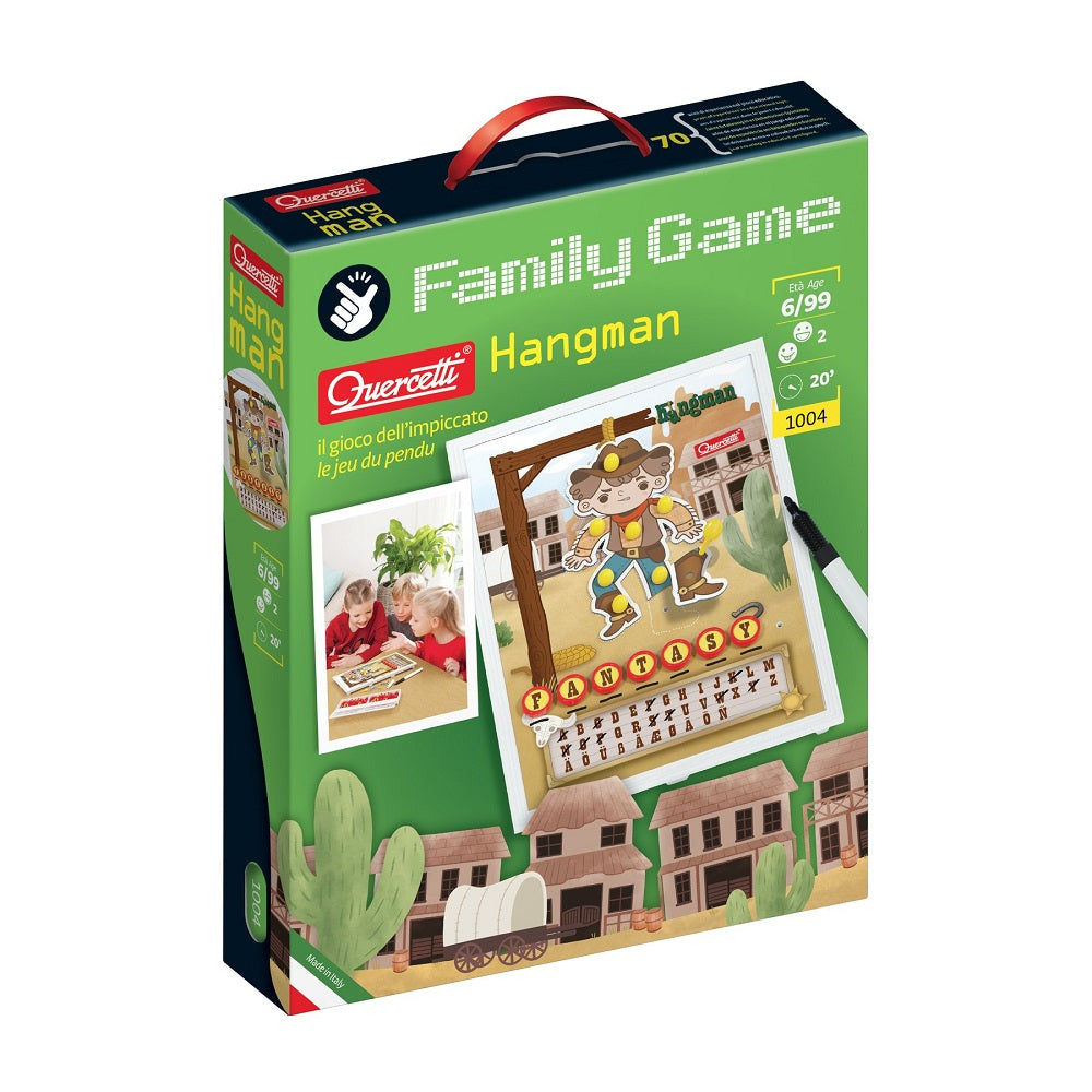 Joc de cuvinte Quercetti Hangman, 2 jucatori – cutia jocului Hangman