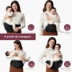 Hip seat Momcozy cu suport lombar, Negru