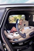 Scoica auto BeSafe Go Beyond 2 Dark Sand SoftBreeze in sistem de calatorie