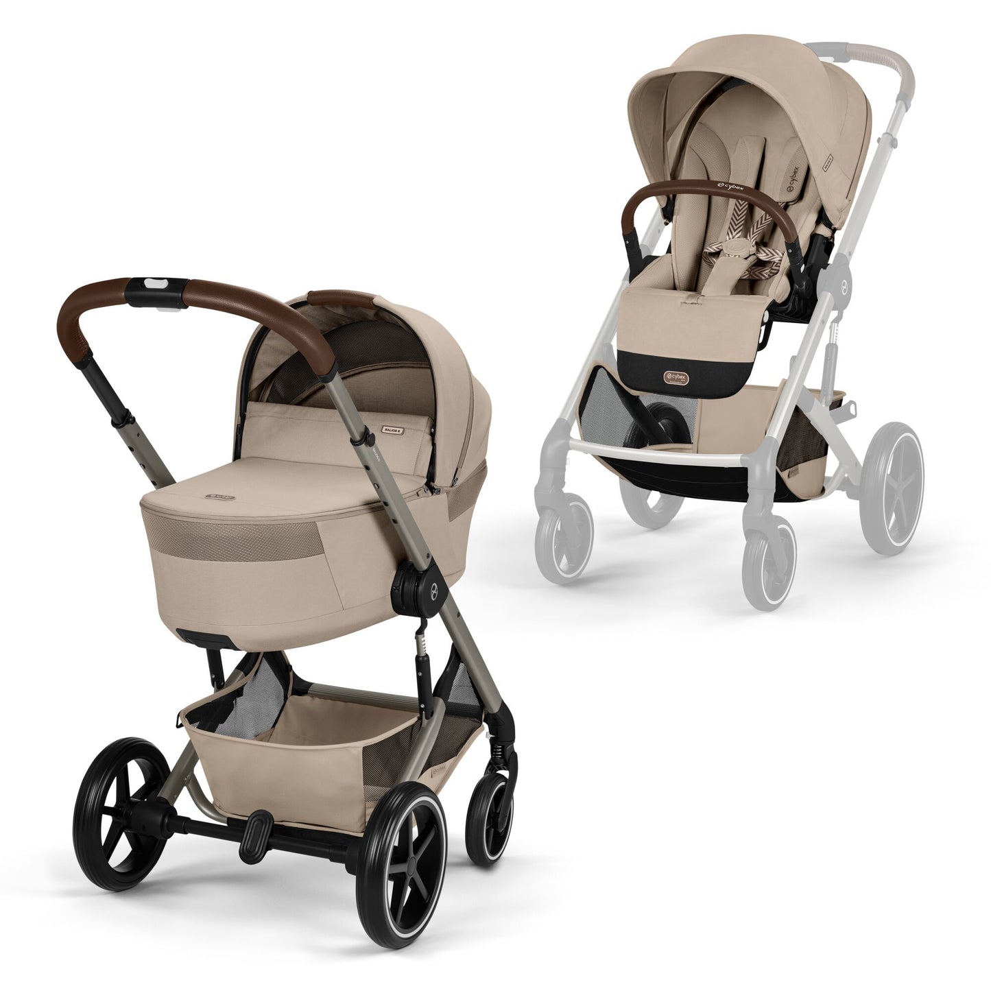 Pachet Carucior 3 in 1 Cybex Balios S Lux cu landou pliabil Fold Cot + Scoica Cloud G3 i-Size Plus