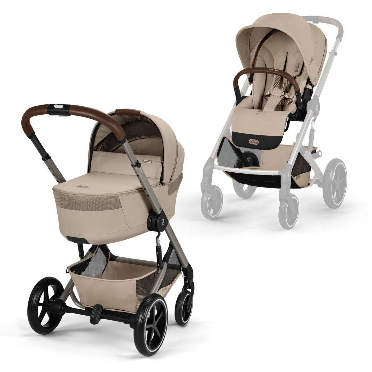 Pachet carucior 3 in 1 Cybex Balios S Lux Fold Cot + Cloud G3