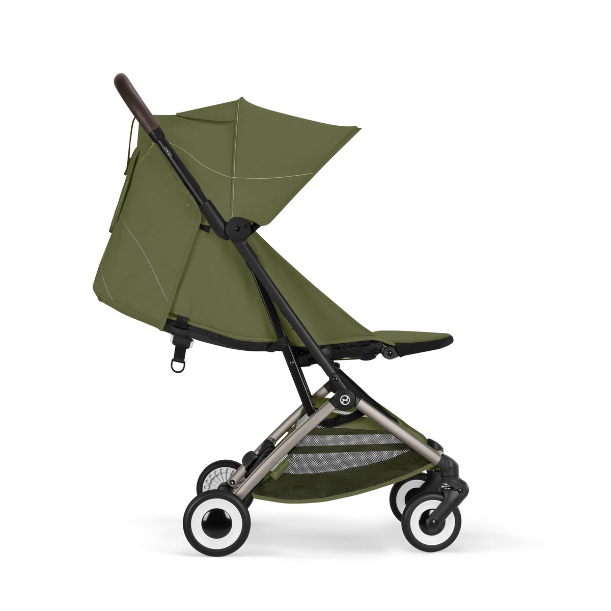 Cărucior ultracompact Cybex Orfeo, culoare Moss Green, reclinat pentru somn