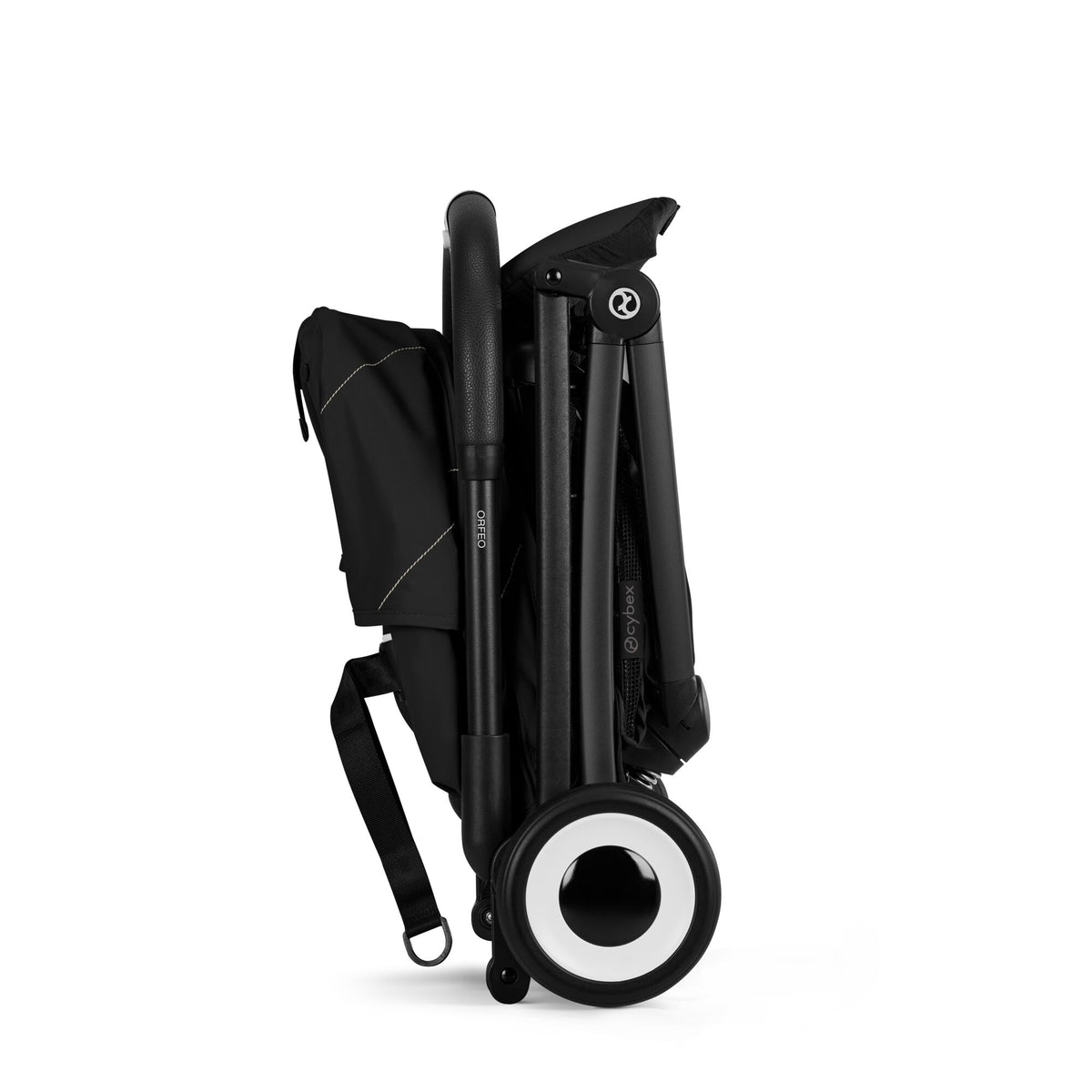 Cărucior ultracompact Cybex Orfeo, culoare Magic Black, pliat, ultracompact