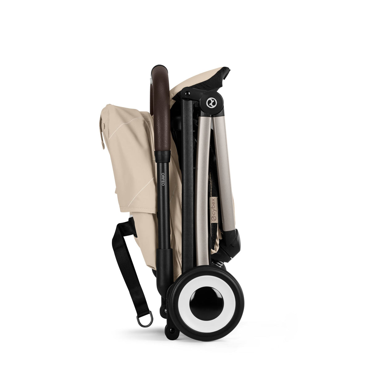 Cărucior ultracompact Cybex Orfeo, culoare Almond Beige, pliat, ultracompact