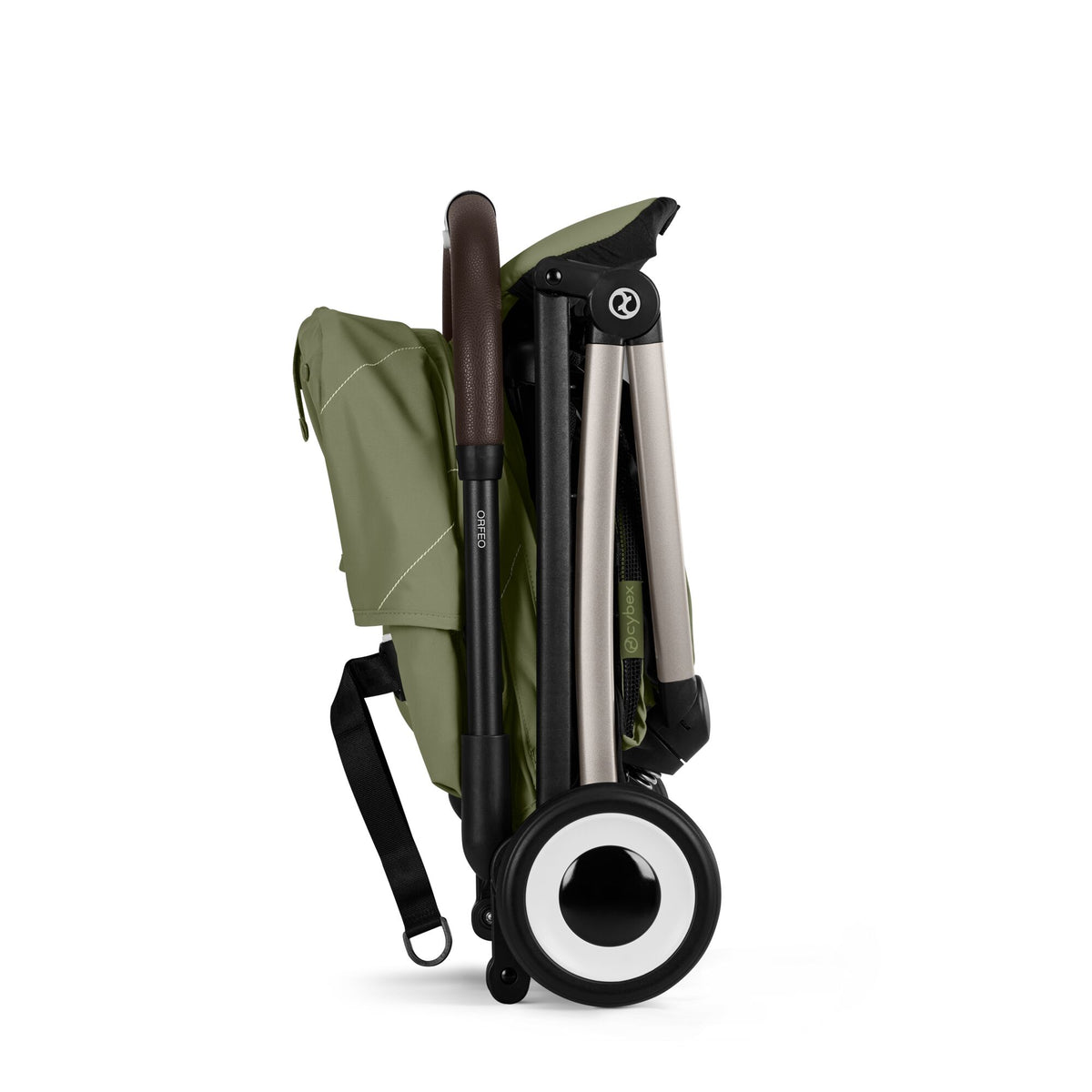 Cărucior ultracompact Cybex Orfeo, culoare Moss Green, pliat, ultracompact