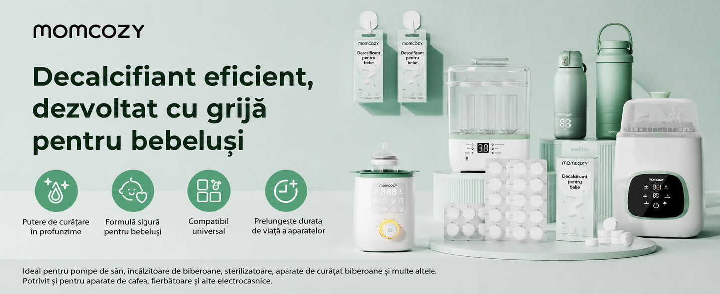 Tablete pentru Decalcifiere aparate bebelusi Non-Toxice -30 buc Momcozy