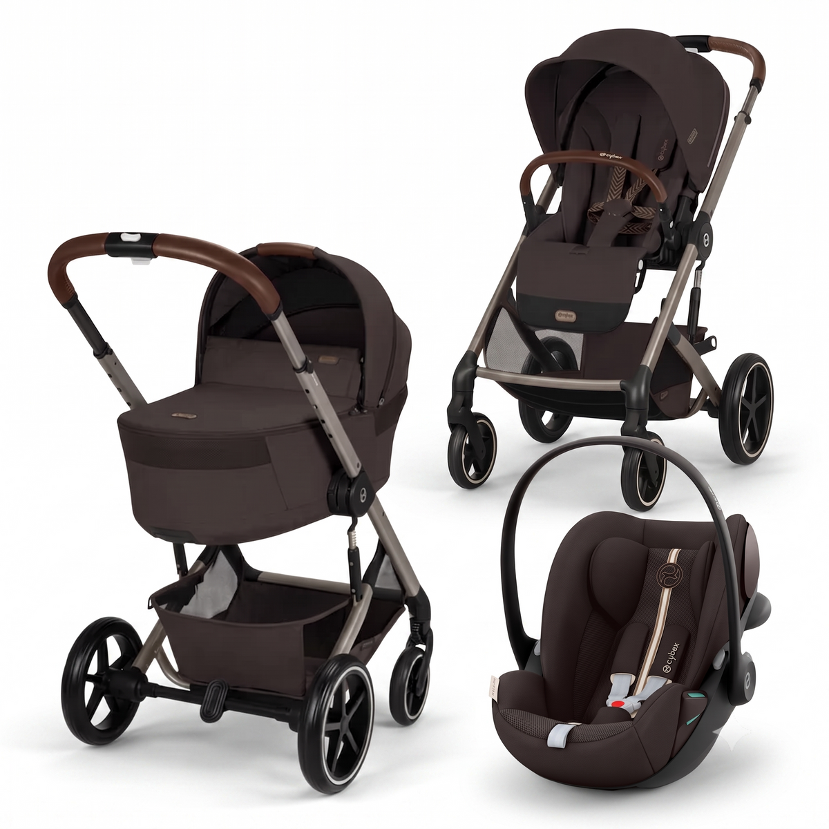 Pachet Carucior 3 in 1 Cybex Balios S Lux cu landou pliabil Fold Cot + Scoica Cloud G3 i-Size Plus