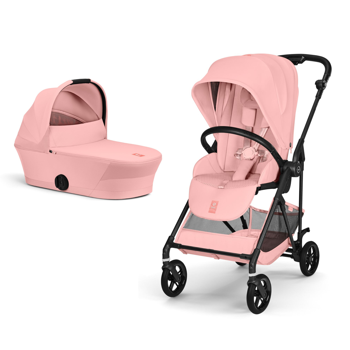 Pachet 2 în 1 Cărucior Cybex Melio Carbon cu Landou Protecție Premium
