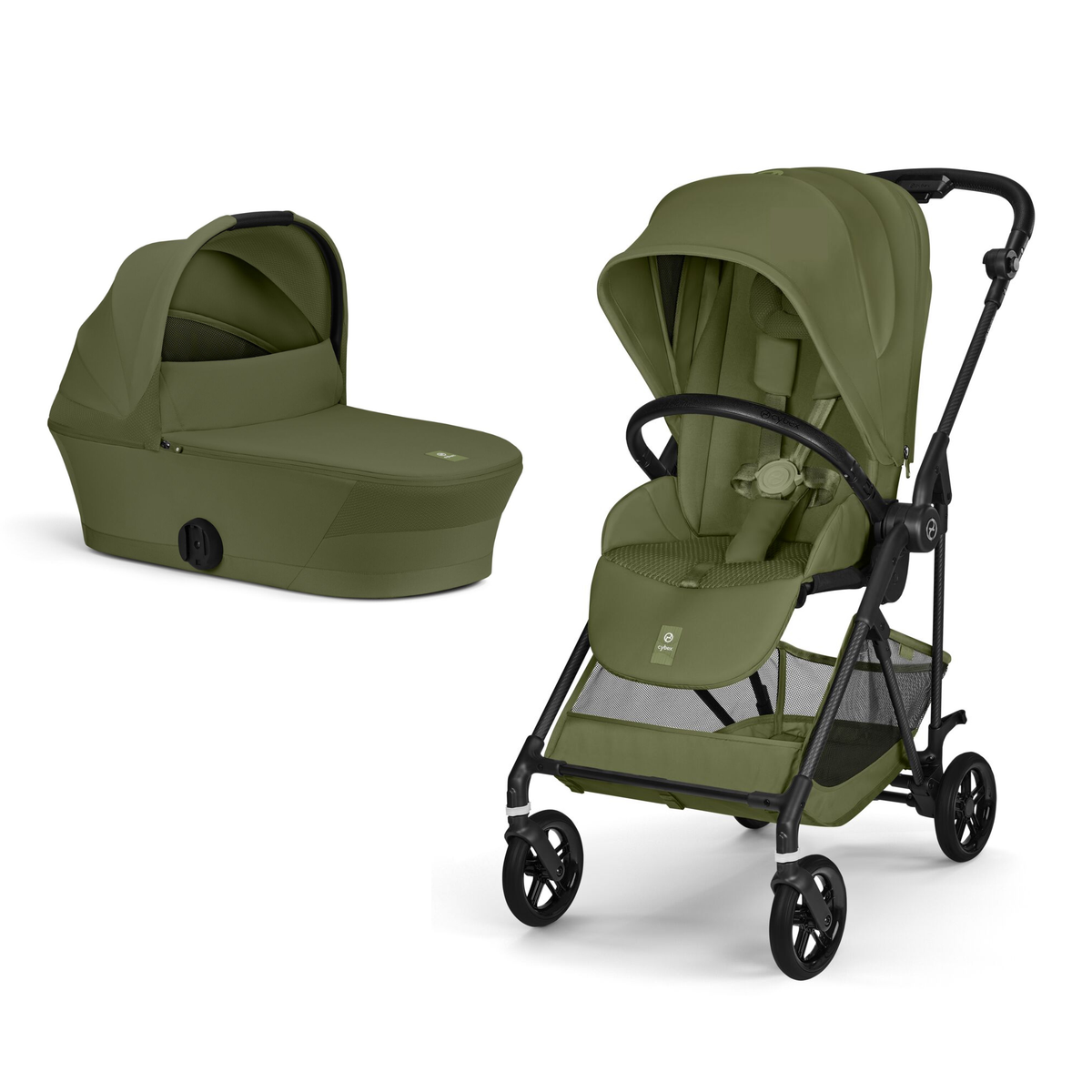 Pachet 2 în 1 Cărucior Cybex Melio Carbon cu Landou Protecție Premium