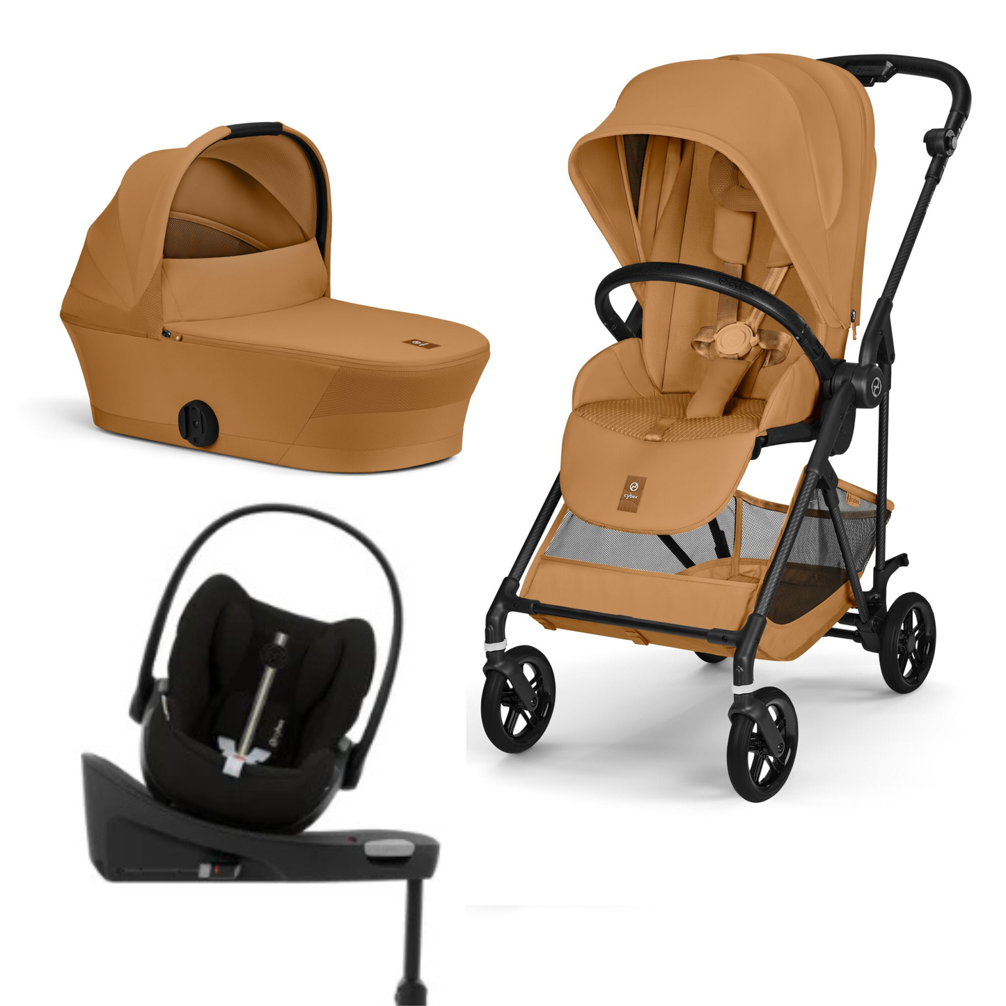 Pachet 4 in 1 Cybex Melio - Cărucior + Scoică + Bază isofix | Nola