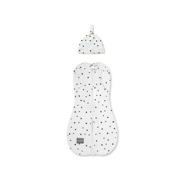 Saculet Swaddle infasat Bebe Bumbac + Caciulita - Second Step