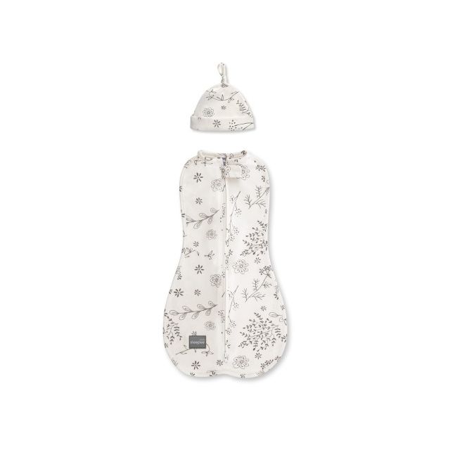 Saculet Swaddle infasat Nou Nascut Bumbac + Caciulita - First Step