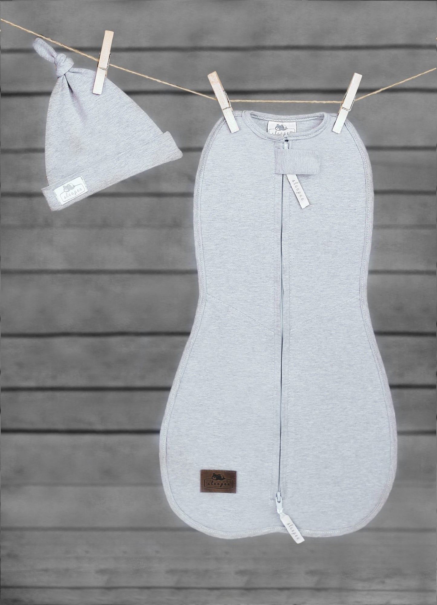 Saculet Swaddle infasat Nou Nascut Bumbac + Caciulita - First Step
