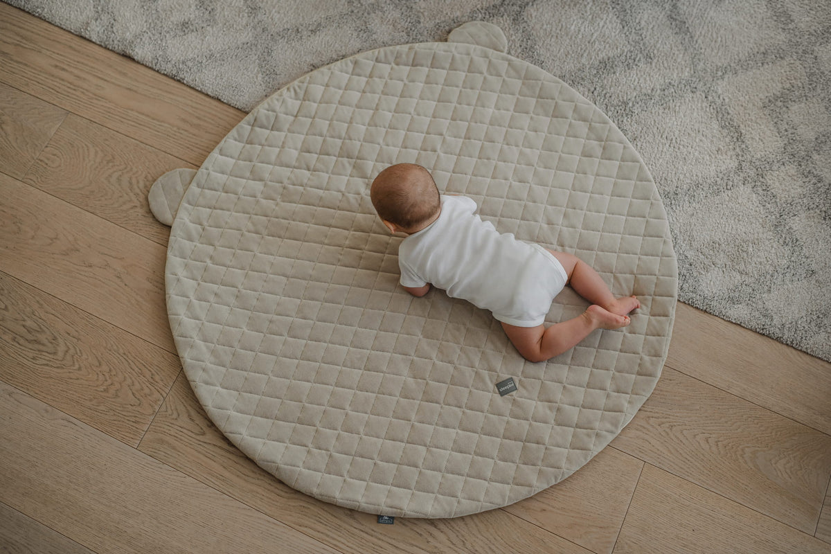 Covor de Joaca Rotund cu Urechi 120 cm Catife