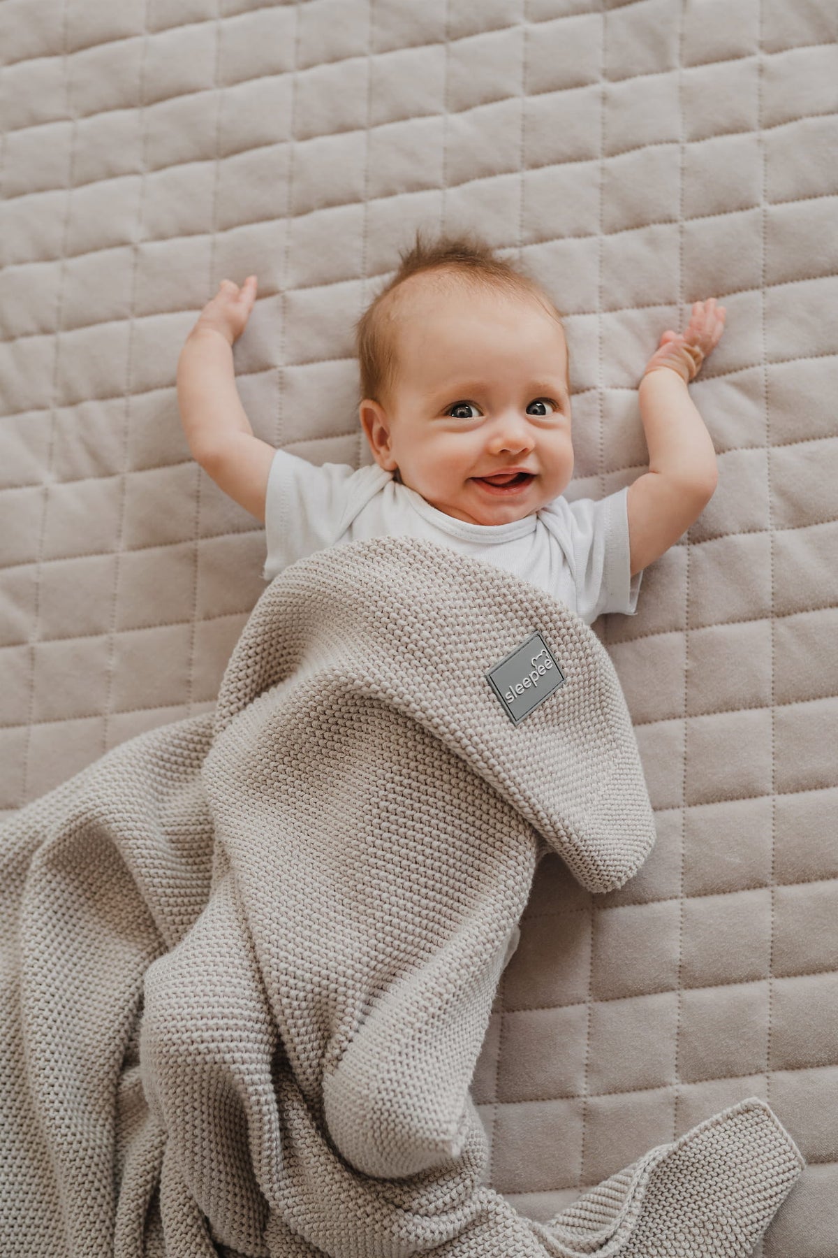 Paturica bebe Sleepee Bamboo Touch Light Grey - detaliu 3
