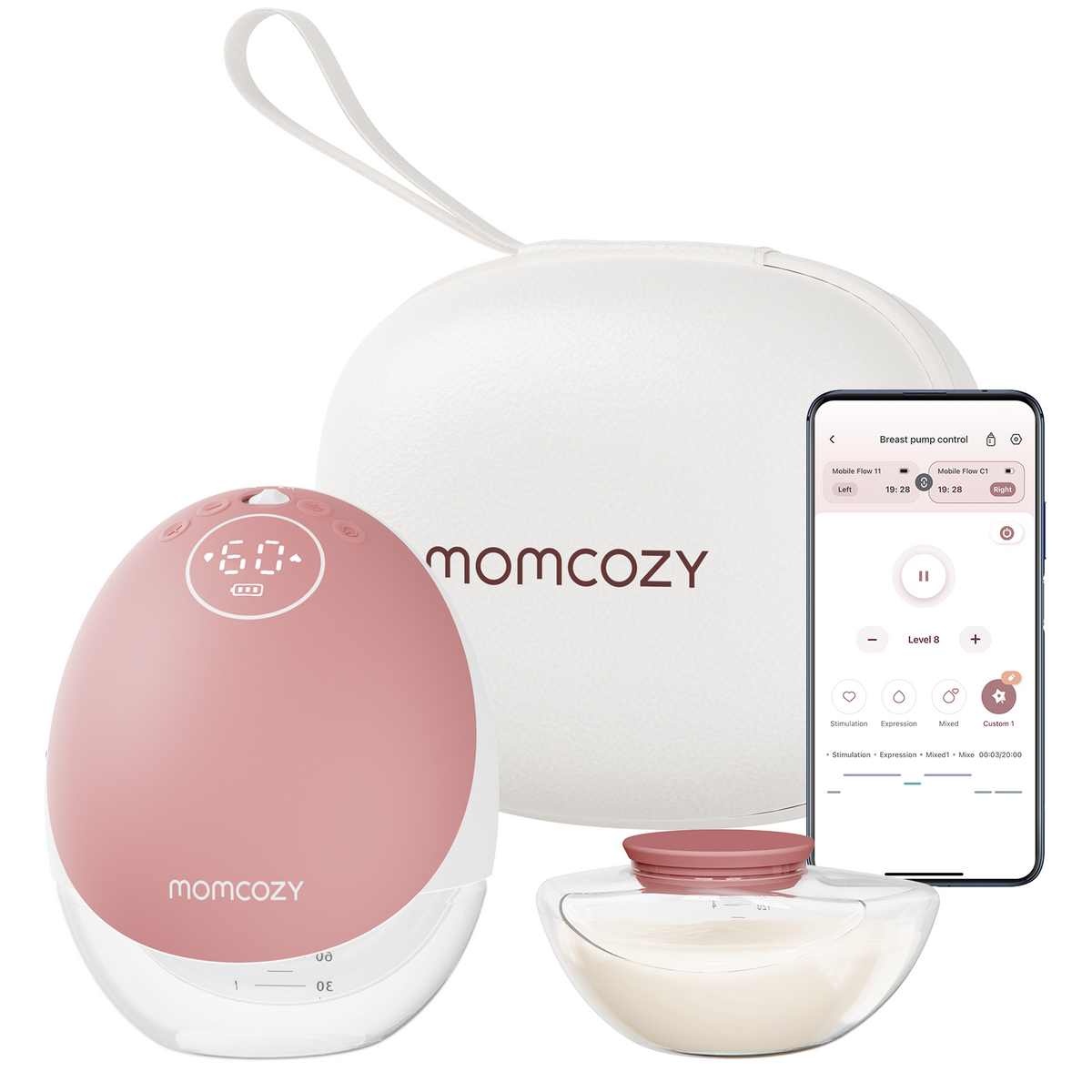 Pompa de san Momcozy M9 Single Rosu - imagine 3