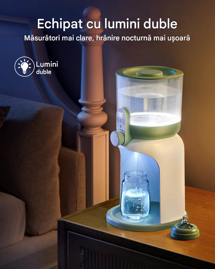 Incalzitor Apa Instantaneu Momcozy, Lapte Praf, 6 Temperaturi Rezervor 1.6 L Lumini Nocturne