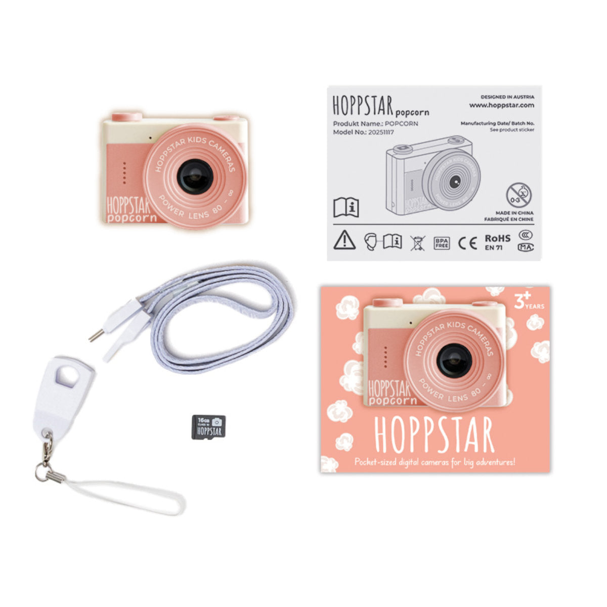 Aparat Foto Video Digital pentru Copii Hoppstar Popcorn Mini