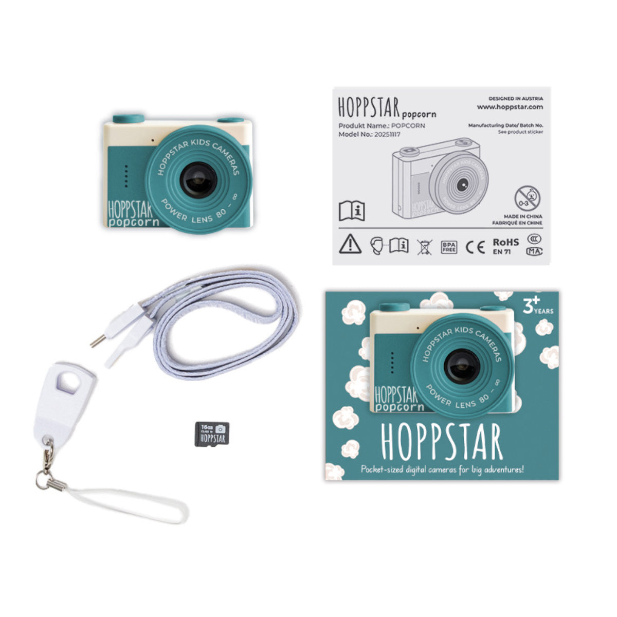 Aparat Foto Video Digital pentru Copii Hoppstar Popcorn Mini