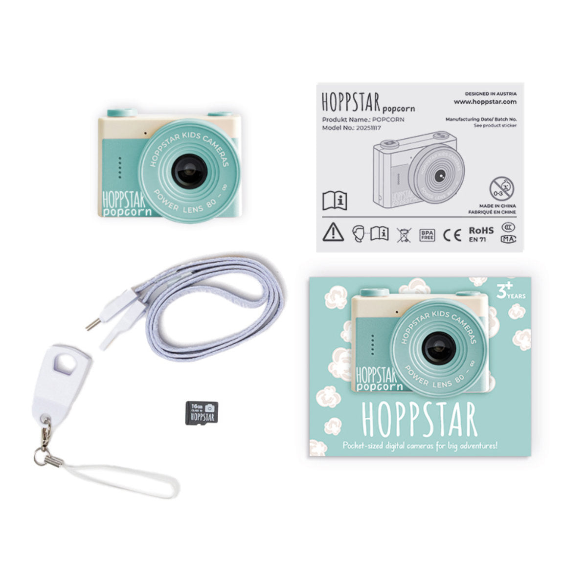 Aparat Foto Video Digital pentru Copii Hoppstar Popcorn Mini